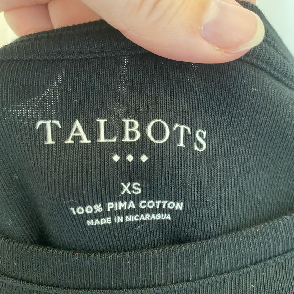 Talbots Black Tee - Picture 3 of 3